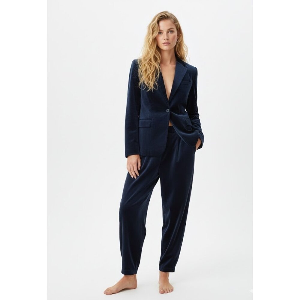 NWT Polo Ralph Lauren Cotton Velvet Blazer in Bartley Blue Navy Jacket 14 $598
